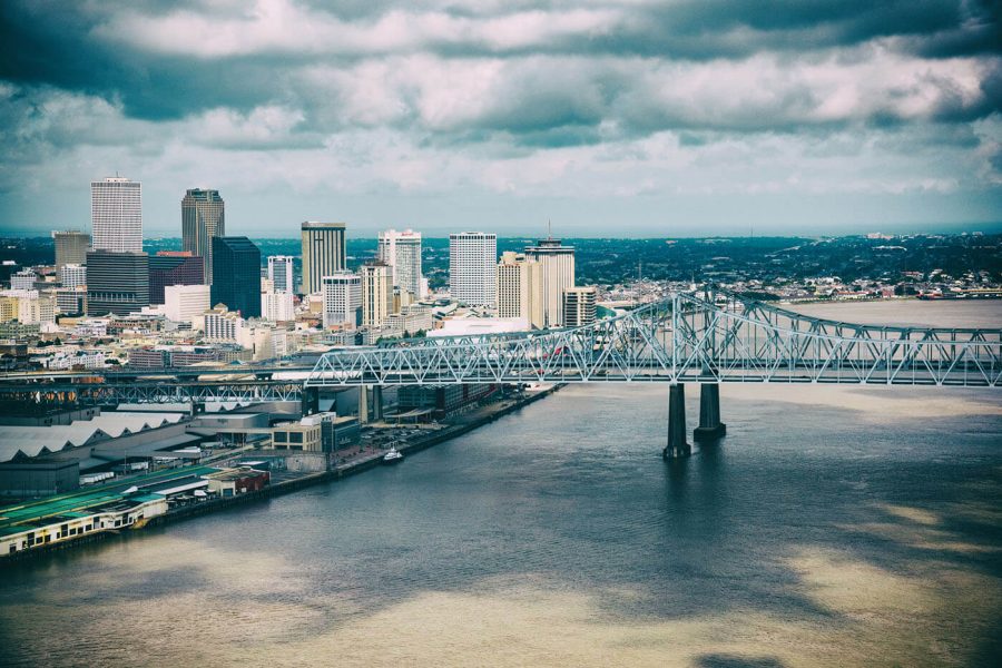 Downtown New Orleans Skyline Aerial