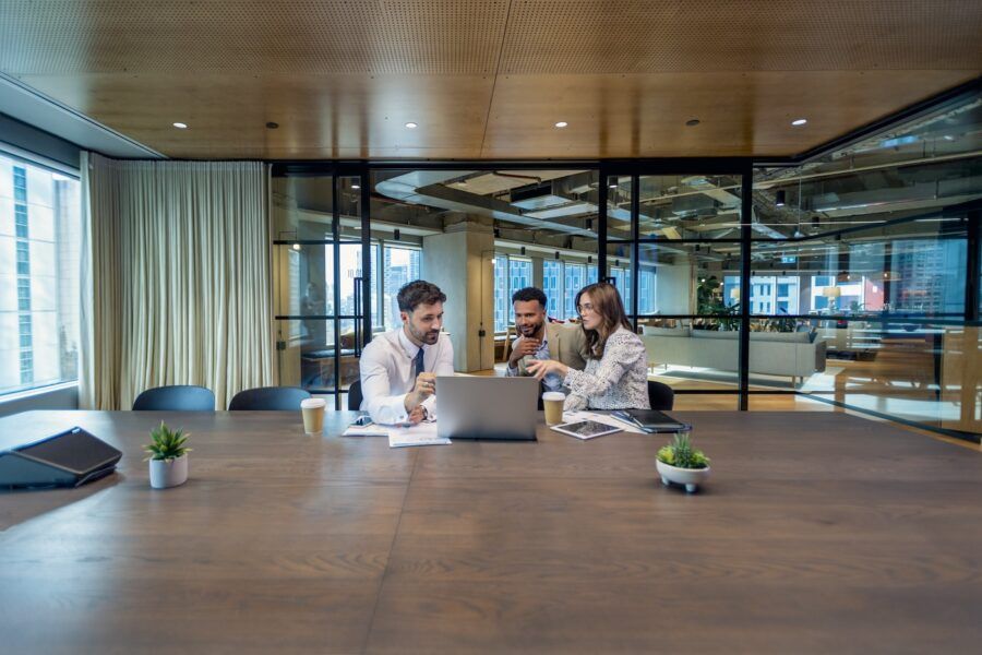 Business colleagues meeting in a conference room
